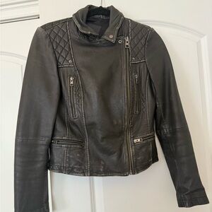 Black Leather Biker Jacket